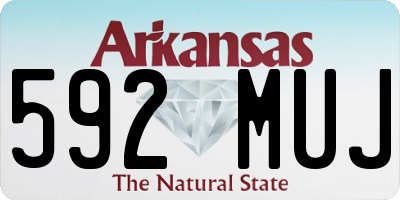 AR license plate 592MUJ
