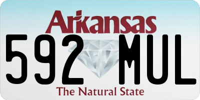 AR license plate 592MUL