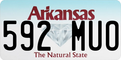 AR license plate 592MUO