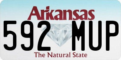 AR license plate 592MUP