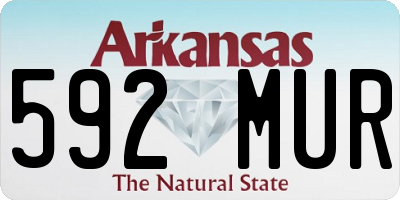 AR license plate 592MUR