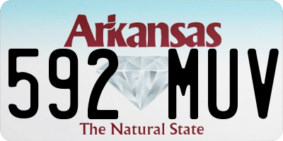 AR license plate 592MUV