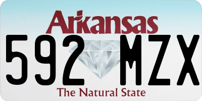 AR license plate 592MZX