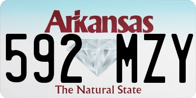 AR license plate 592MZY