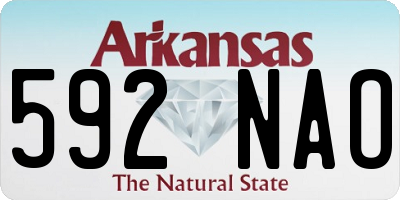 AR license plate 592NAO