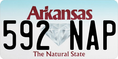 AR license plate 592NAP