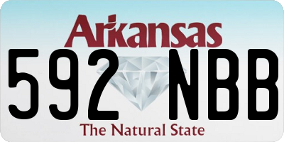 AR license plate 592NBB