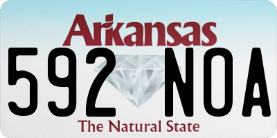 AR license plate 592NOA