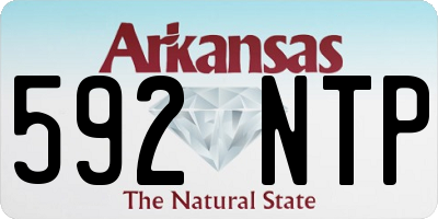 AR license plate 592NTP