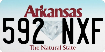 AR license plate 592NXF
