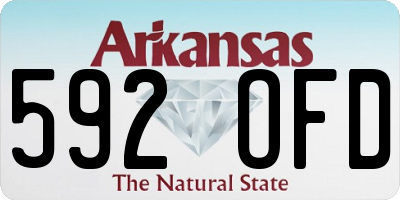 AR license plate 592OFD