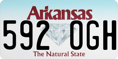 AR license plate 592OGH