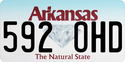 AR license plate 592OHD