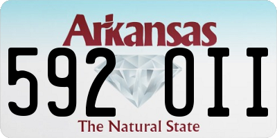 AR license plate 592OII