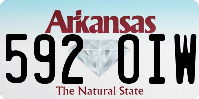 AR license plate 592OIW