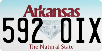 AR license plate 592OIX