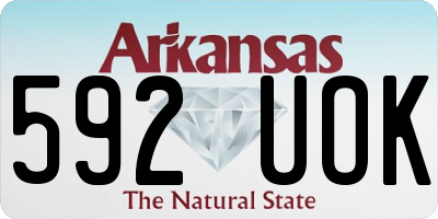 AR license plate 592UOK