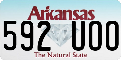 AR license plate 592UOO