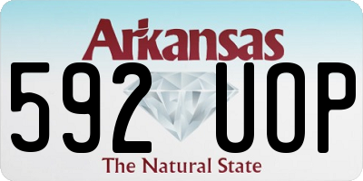 AR license plate 592UOP