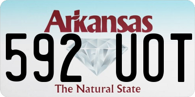 AR license plate 592UOT