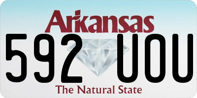 AR license plate 592UOU