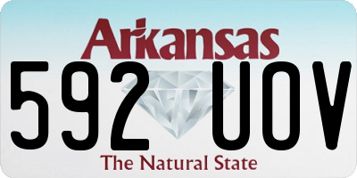 AR license plate 592UOV