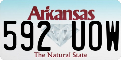 AR license plate 592UOW