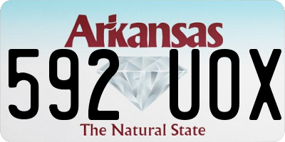 AR license plate 592UOX