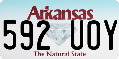 AR license plate 592UOY