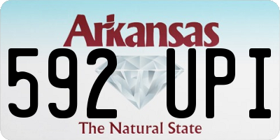 AR license plate 592UPI