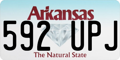 AR license plate 592UPJ