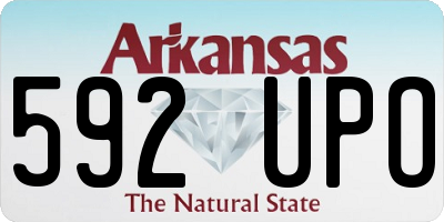 AR license plate 592UPO