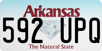 AR license plate 592UPQ
