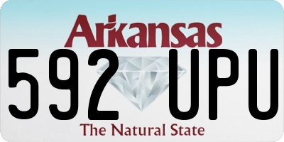 AR license plate 592UPU