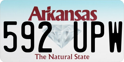 AR license plate 592UPW