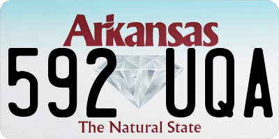 AR license plate 592UQA