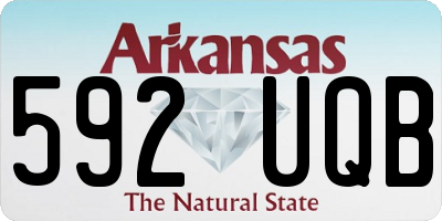 AR license plate 592UQB