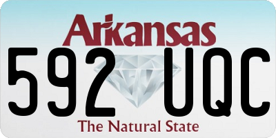 AR license plate 592UQC