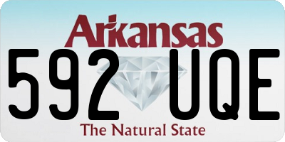 AR license plate 592UQE