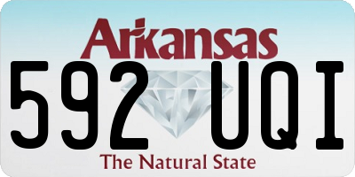 AR license plate 592UQI