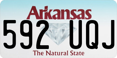AR license plate 592UQJ