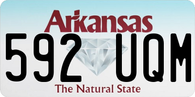 AR license plate 592UQM