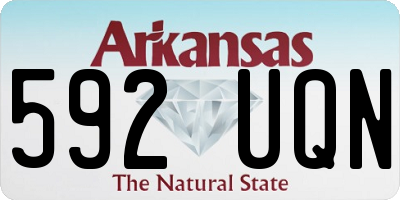 AR license plate 592UQN