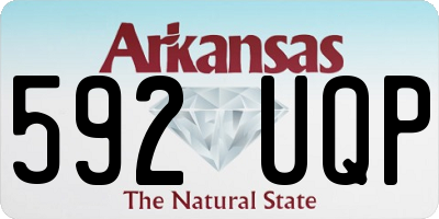 AR license plate 592UQP