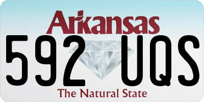 AR license plate 592UQS
