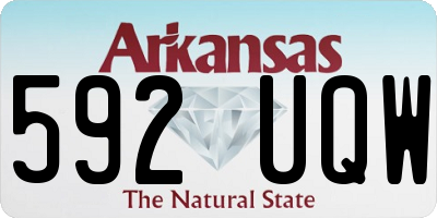 AR license plate 592UQW