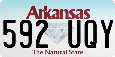 AR license plate 592UQY