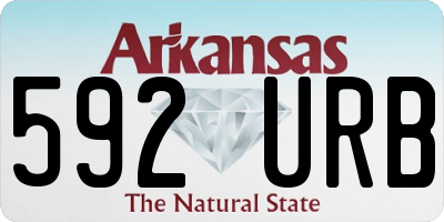 AR license plate 592URB