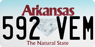 AR license plate 592VEM