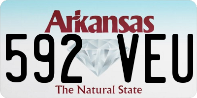 AR license plate 592VEU